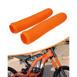 NACORE Motorcycle Fork Cover Boots Universal Front Shock Tube Absorber Guard Dust Boots For Most Dirt Pit Bike, NEON ORANGE