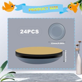 Pack of 24 Furniture Gliders, Furniture Gliders for Heavy Furniture, Chair Leg Protectors for Heavy Furniture Gliders, Outdoor Furniture Chair Gliders, Floor Protectors for Chairs (Round)