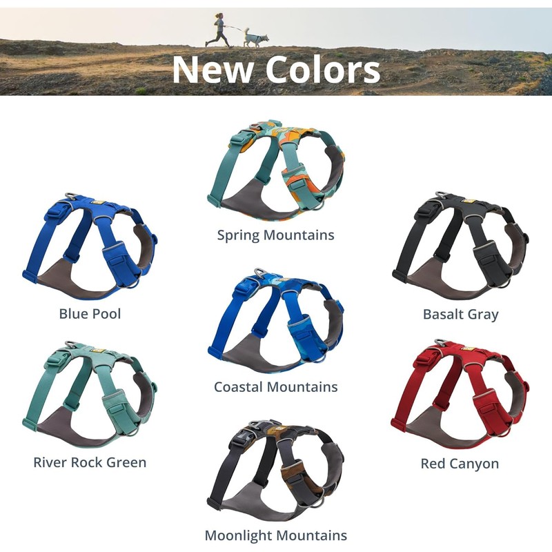 RUFFWEAR Front Range Dog Harness, Reflective Y-Harness, Adjustable, Comfortable Padded