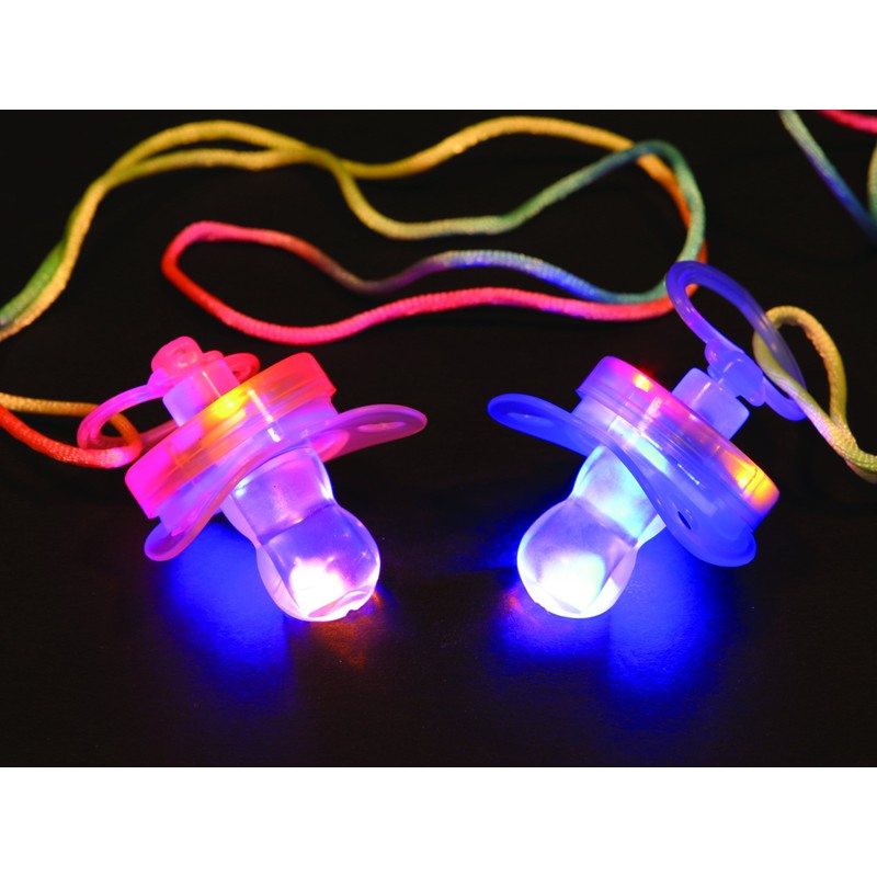 Flashing Panda Blinking Toy Pacifier Necklace (4 pieces)