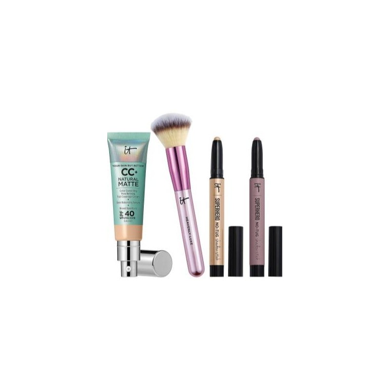 IT Cosmetics CC+ Cream Natural Matte SPF40 4-Piece Collection:_Medium