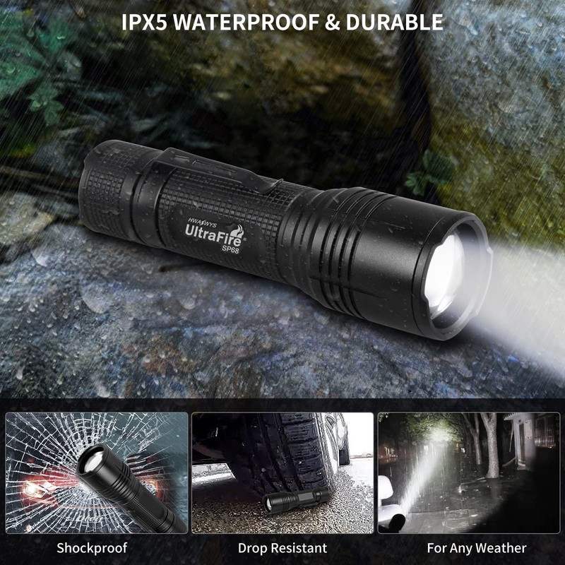 UltraFire Mini LED Torch 650 Lumen Zoomable 5 Modes AAA