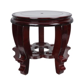Hemoton Wooden Planter Stand Oriental Style Plant Stand Plant Holder Stool Chinese Display Pedestal Fishbowl Vase Aquarium Table Lamp Teapot Stand for Home Patio