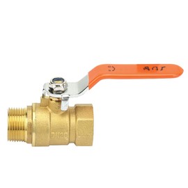 Oumefar Brass Pipe Ball Valve, Shut Off Valve 3/4" BSP DN20 Male and Female Thread Ball Valve Shut Off Switch Dual-Direction Lever Handle