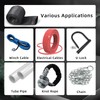 Flylin Winch Rope Protector, Universal Polyester Winch Rope Sleeve, Black,