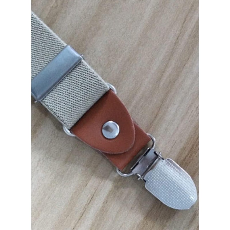 Laquest Y-Type Suspenders, 1.0 inch (25 mm) Wide, Back Side,