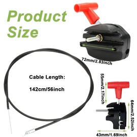 ZAMDOE Universal 56" Lawn Mower Throttle Cable Switch Assembly Control Lever Handle Switch Throttle Box Switch Governor for Push Lawn Tractor for Garden Lawnmower