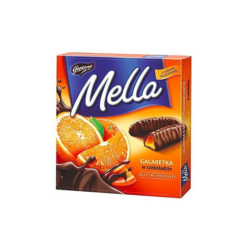 Jutrzenka MELLA Cocolate Coated Orange Jelly, 6.7oz