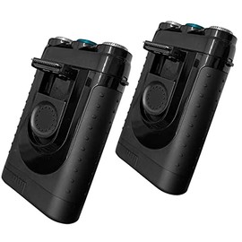 Tacshaver by Bell+Howell Moustache and Beard Rotary Shaver with Pop-up Trimmer for Sharper Moustache and Sideburn Edges Seen On TV (Set of 2 Rechargeable)