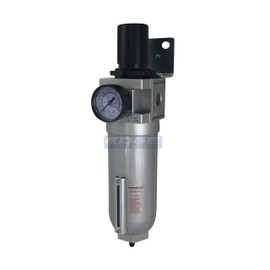 3/4" NPT HIGH FLOW AIR PRESSURE REGULATOR & PARTICULATE FILTER WATER TRAP PIGGY BACK & AUTO DRAIN