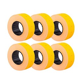 (6 Rollen) Orange 21 x 12 mm farbiger Papieraufkleber Preis Pistole Pricemarker-Etiketten MX-5500