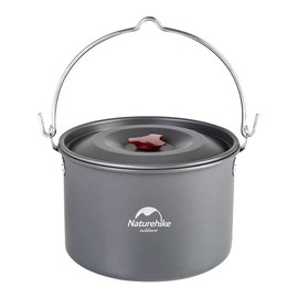 Naturehike Camping Stockpot Cookware with Lid Large Outdoor Portable Hanging Pot Cooking Set for 1-6 People