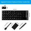 Hebrew Keyboard Stickers[5 in 1],Hebrew-English Keyboard Letter Replacement Sticker White