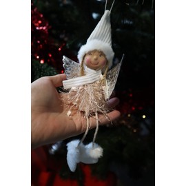 Christmas Tree Hanging Khaki Angel Gnome Doll Pendants Xmas Tree Decoration Ornaments