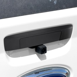 SUERAUTO4X4 Car Tailgate Handle Cover Trim for Ford Ranger 2011-2022 PX1 PX2 PX3, Rear Trunk Door Tailgate Handle Cover Scratch Protector with Keyless, Matte Black Pickup Exterior Accessories