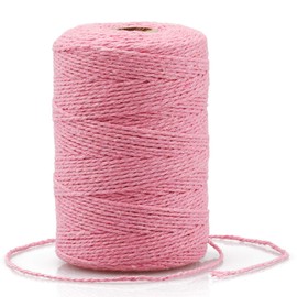 G2PLUS Rosa Baker Twine, 200 m Cotton Cord, 2 mm Craft Cord, Decorative Cord, Perfect for DIY, Arts and Crafts Gardening