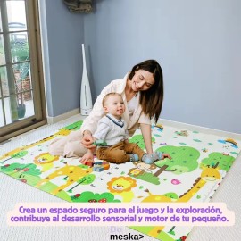 Tapete De Bebé Gateo Didáctico Niños Inmatmex Tapete Ballena/jirafa Plegable