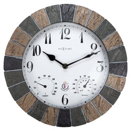 NEXTIME Aster Outside Weather Station Wall Clock