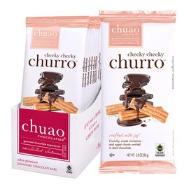 Chuao Chocolatier Cheeky Cheeky Churro Dark Chocolate Gourmet Bars | For Gift Baskets, Birthday, Thank You, Care Package | 12 Pack, 2.8 oz Each