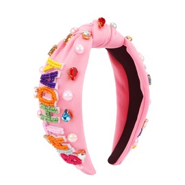 AOPRIE Birthday Princess Headband for Women Girls It's My Birthday Queen Tiara & Crowns for Girls Happy Birthday Accessories Favor Supllies Pink, 1 Pack