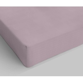 Italian Bed Linen Max Color Flat Sheet 25 cm, Cotton, Hazy Rose, Small Double