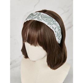 Lara 마이아 페이즐리 헤어밴드 - 민자형 카키(MAIAHB072) Maia Paisley Hairband - Solid Khaki (MAIAHB072)