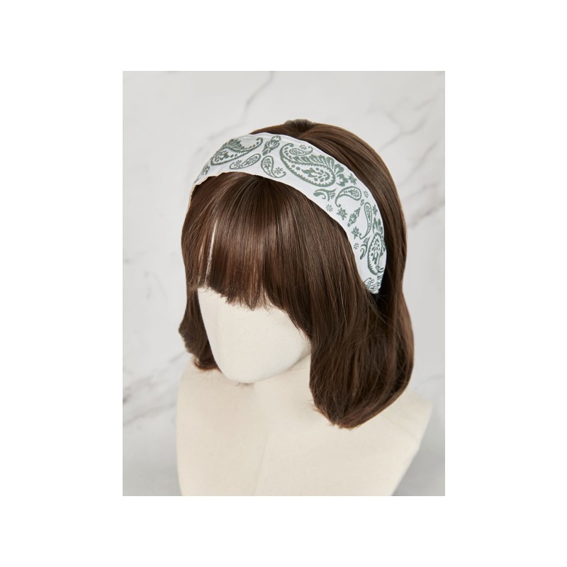 Lara 마이아 페이즐리 헤어밴드 - 민자형 카키(MAIAHB072) Maia Paisley Hairband