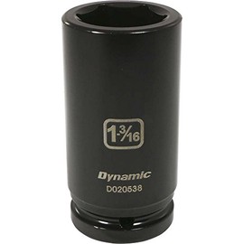 Dynamic Tools 3/4-Inch Drive 6 Point SAE, 1-3/16-Inch Deep Length, Impact Socket