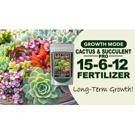 Fertilizer Commercial Grade | Cactus & Succulent Pro 15-6-12 | 3 Pounds | Custom Professional Mix Blend | Low-Nitrogen Blend | 10–12 Month Controlled Release | Micronutrients for Cacti & Succulents