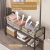 MYUPDALIN Clothes Rack with Shelves, Clothing Rack with Wheels, Multifunctional