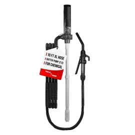 TERA PUMP Portable Battery Powered Chemical Transfer Pump (2.1 GAL/MIN) Liquid Transfer Pump with 10ft Outtake Hose, Quick Stop Nozzle & Adjustable Intake for Methanol/Ethanol/DEF