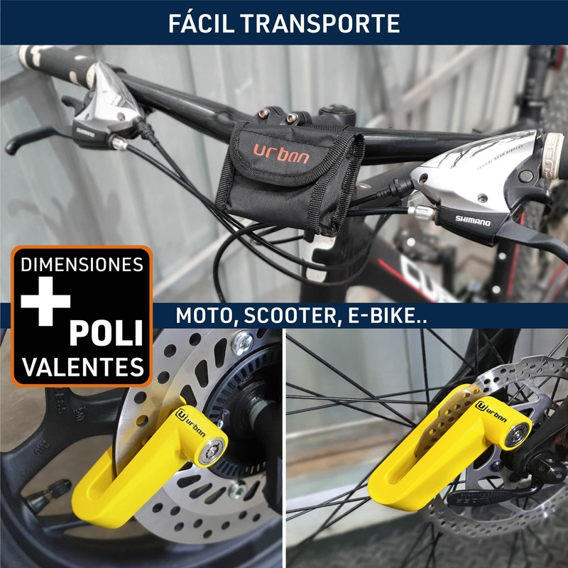 urban 560A - Bloqueo de disco antirrobo universal para motocicleta,