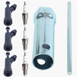 Haishine F7TC Lawn Mower Chainsaw Spark Plugs Go Kart Mini Bike Router for GX120 GX160 GX200 GX270 GX340 GX390 Generator with Socket and Spark Plug Socket