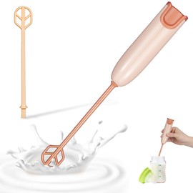 Handle Electric Baby Formula Mixer, Milk Powder Stirrer with 2 Mixing Rods, Portable Bottle Mixer with Long Rod Design Lightweight Cordless Electric Stirrer for Baby Bottle Coffee Protein