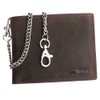 Chain Wallet Landscape Format, maroon, Vintage