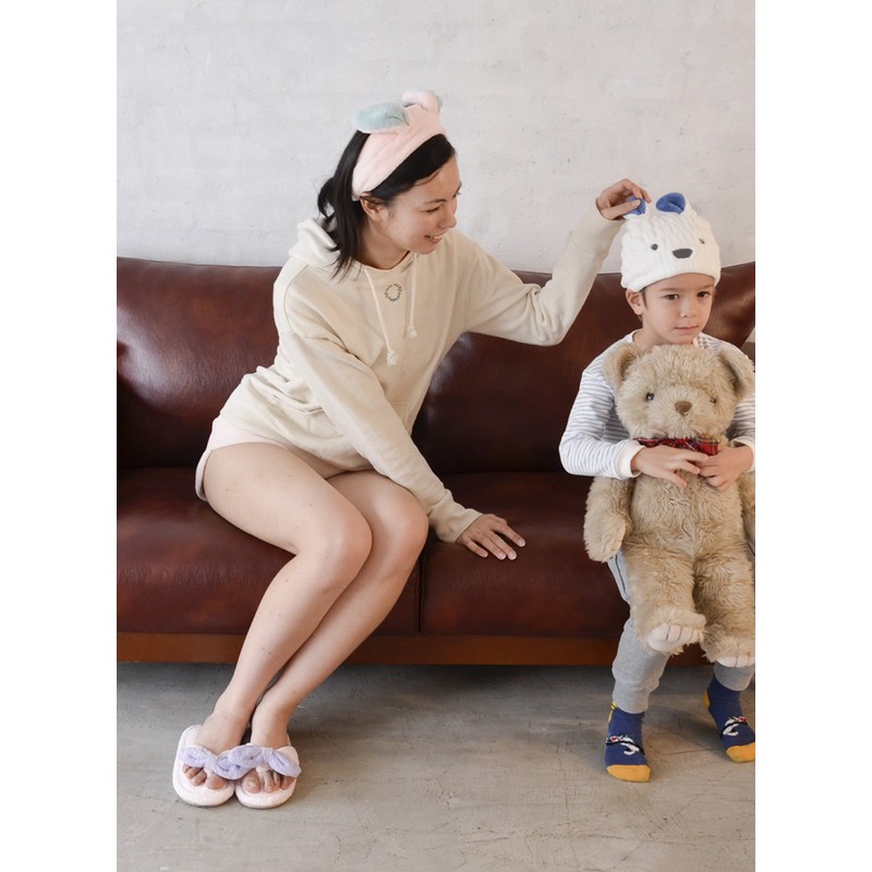 CB Japan Carari Zooie Collection Hair Band, Polar Bear, Absorbent,