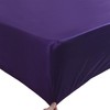ROOEE Satin Silk Fitted Sheet with Pillowcase Set Breathable Soft