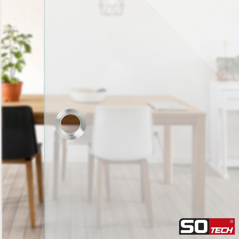 SOTECH Darina Sliding Door Handles, Diameter 65 mm, Brushed Stainless