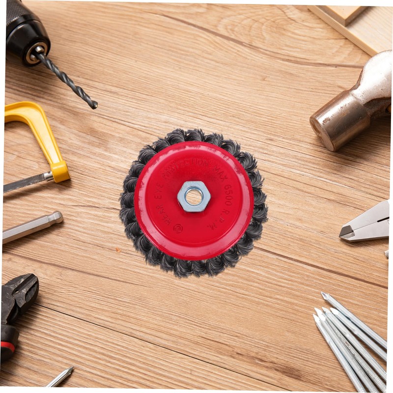 GLEAVI Heavy Duty Carbon Steel Wire Brush for Grinder Wire