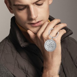 EUEAVAN Seal of The 7 Archangels Pendant Necklace Keychain for Men St. Michael 7 Archangels Seal Spiritual Amulet Pagan Jewelry