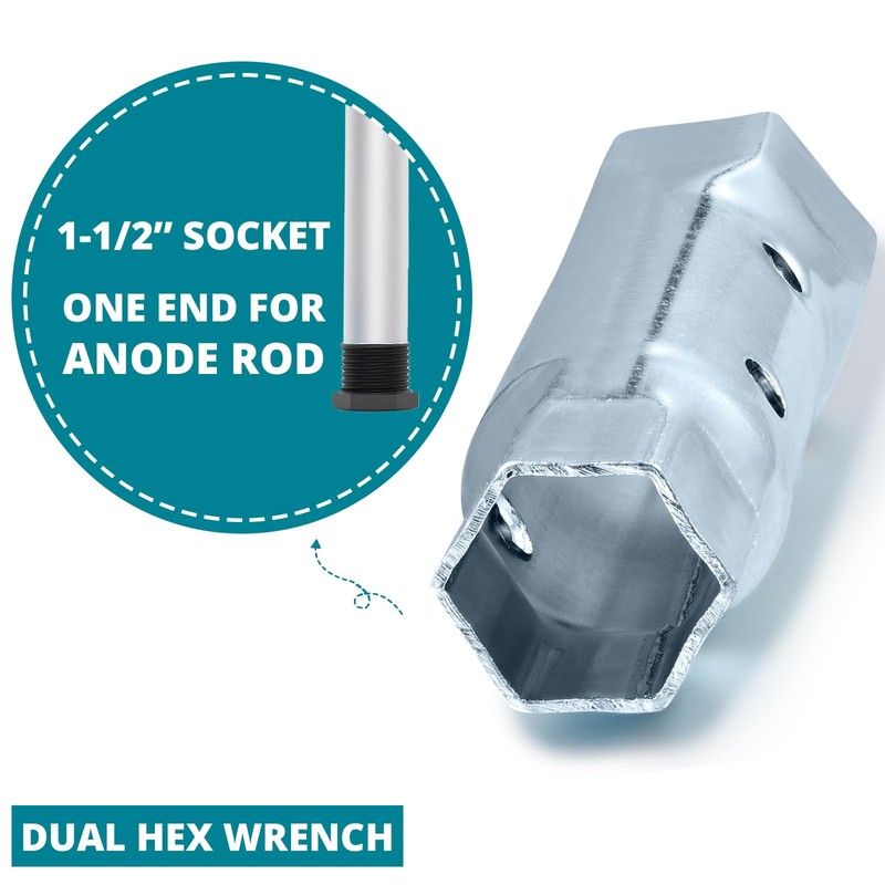 Ramkle Dual Hex Wrench Removal Tool for Anode Rod and