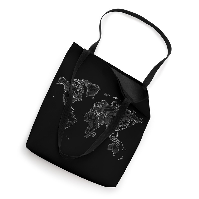 World Map Line Tote Bag