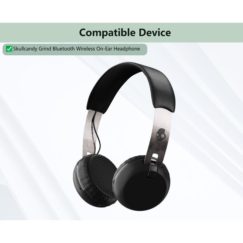 XRHTONG Breathable Ear Pads Replacement Compatible with Skullcandy Grind Bluetooth