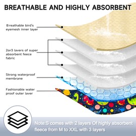 5 Pack Dog Diapers Male Reusable, Premium Belly Bands for Male Dogs, High Absorbing Male Dog Pee Wraps for Doggie in Incontinence or Excitable Urination and Training Gray S