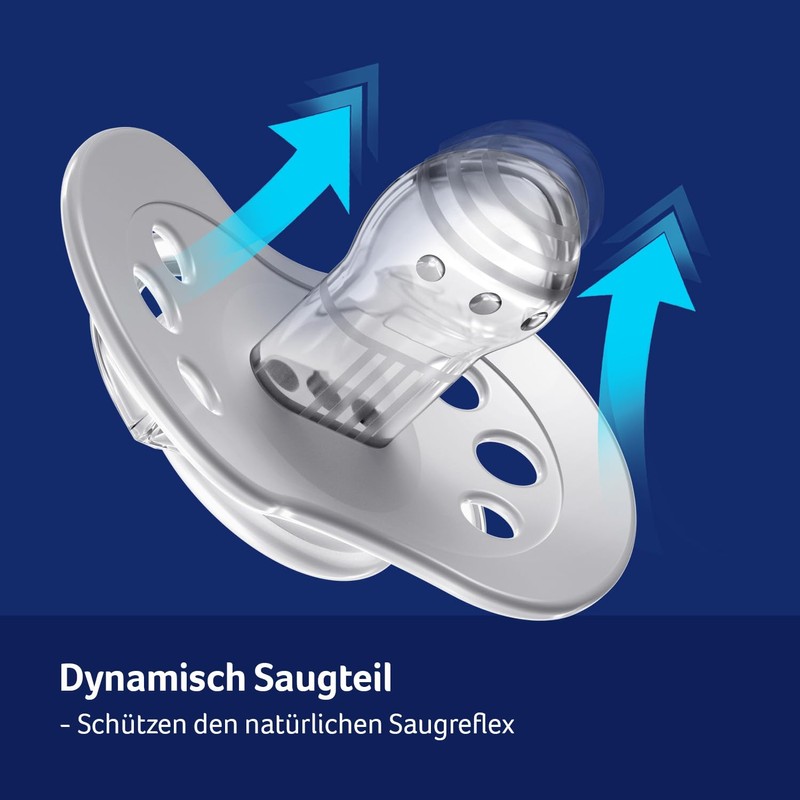 Difrax Lovi Dynamic Dummy 0 to 3 Months Blue &