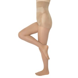 MANA MANA Women's Compression Tights - Shaping and Lightweight for Figure Improvement, Tummy Reduction - Perfect for All Occasions and Outfits, Mink