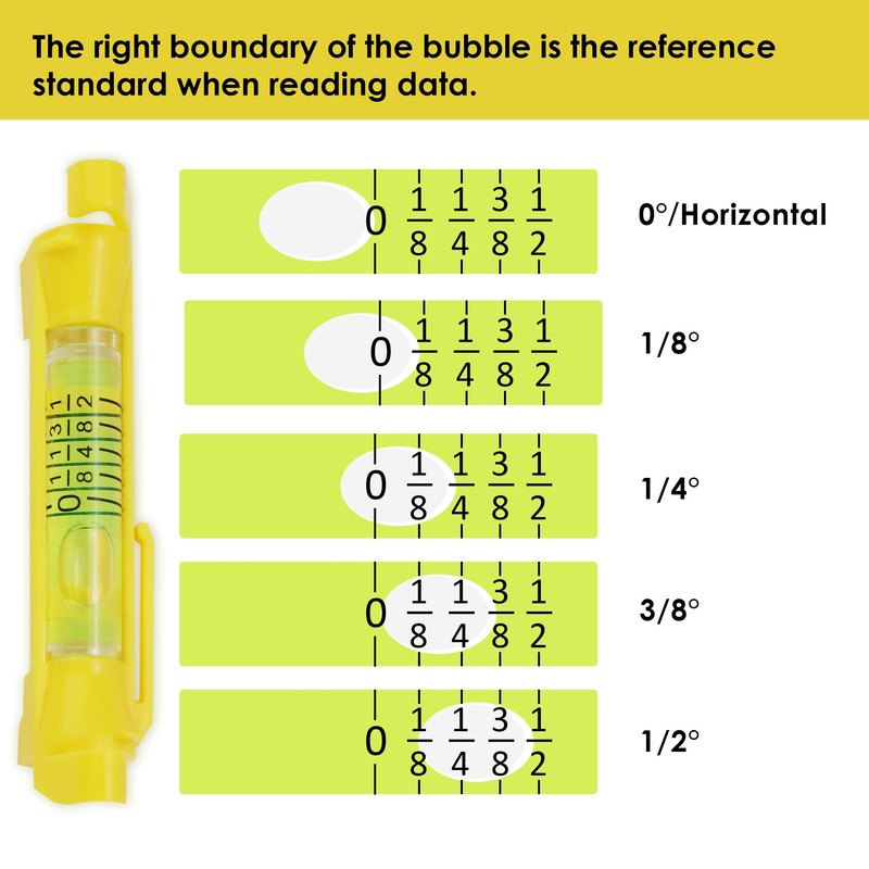 DOWELL 6-Pack 3” Hanging Bubble Line Level with Scale Mini