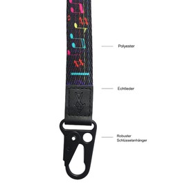 TOOLIN Neck Strap Keychain for Women and Men, Lanyard for Keys, ID Card Holde, Wallets and ID Card Holder, Music Notes