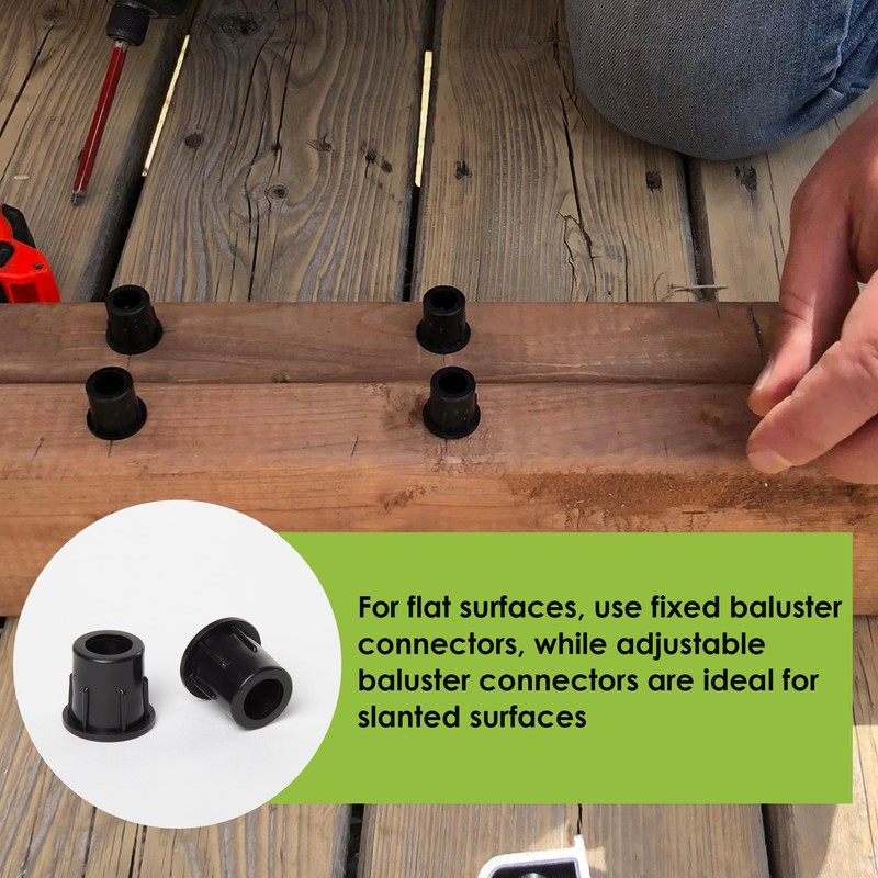 FENCE & DECK RITE Baluster Connectors for 3/4" Metal Balusters,
