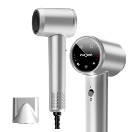 love best Negative Ionic Hair Dryer, 110000 RPM Professional High-Speed Low Noise Blow Dryer, Lightweight Travel Hairdryer with Magnetic Nozzle for Home Salon Women Man Curly Hair (Air3.1 Silver)